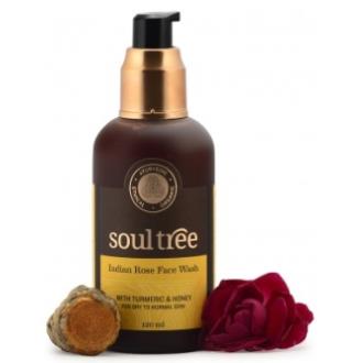 GEL LIMPIADOR FACIAL rosas y curcuma 120ml. Ayurveda - SOULTREE - Halalaya