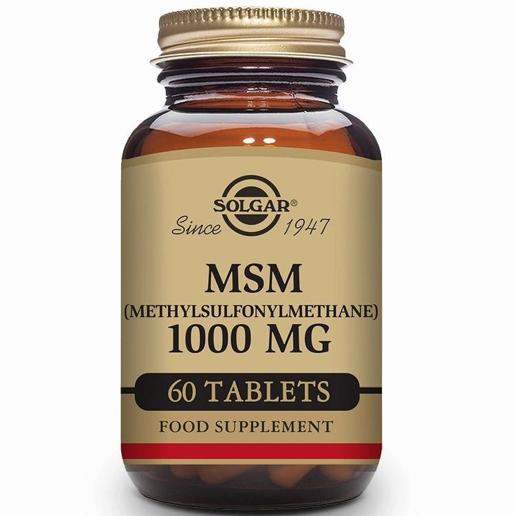 MSM 1000 mg (Metil Sulfonil Metano) halal - 60 Comprimidos - Solgar - Halalaya