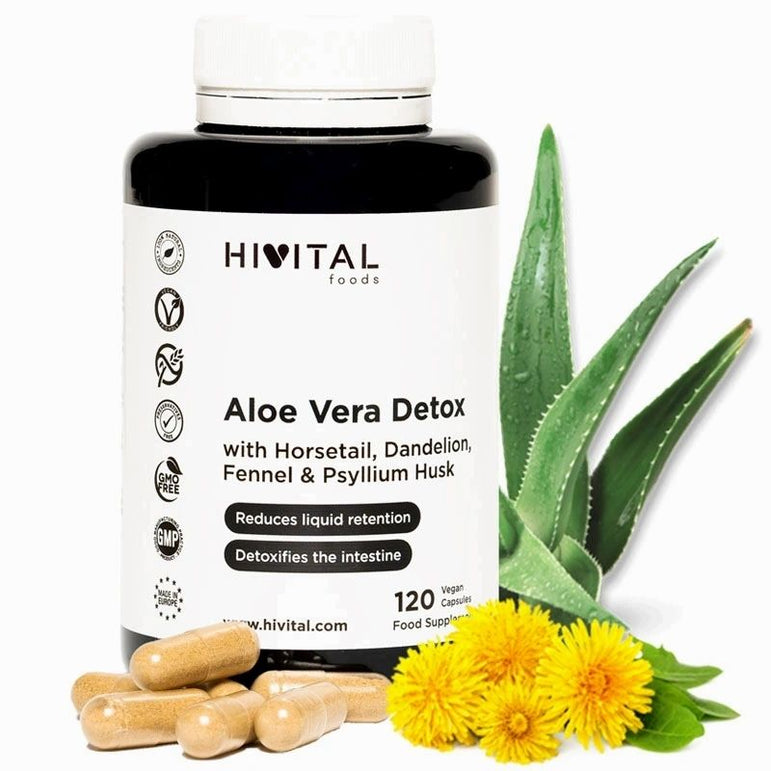 ALOE VERA DETOX | 120 CÁPSULAS VEGANAS - HIVITAL - Halalaya