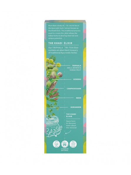 Aceite Triphala Tritox - Elixir ayurveda Khadi - Halalaya