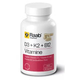 VITAMINA D3+K2+B12 460mg 60cap - RAAB VITALFOOD