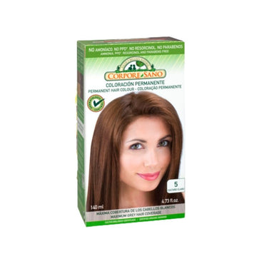 Tinte 5 Castaño Claro 140ml Corpore Sano - Halalaya