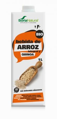 Bebida de Arroz Integra y quinoa 1L Soria Natural - Halalaya