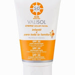 Crema Solar Facial Infantil Alta Protección SPF 50 - 100 ML. Valisol Valquer - Halalaya