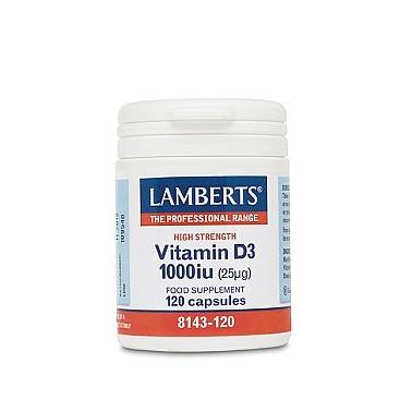 Vitamina D3 1000 Ui 120Comp - Lamberts - Halalaya