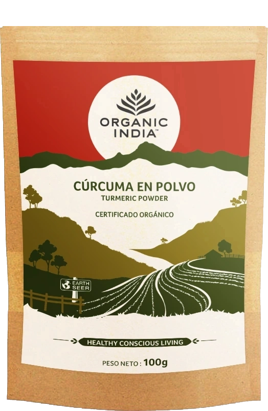 Cúrcuma / Especias en polvo ecológica 100 g - Organic India - Halalaya