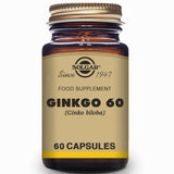 Ginkgo 60 (Ginkgo biloba) - 60 Cápsulas vegetales - Solgar - Halalaya