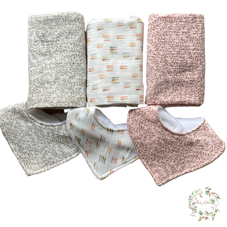 Pack Babero y Muselina - Baby Cotton - Halalaya