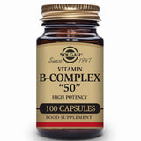 Vitamina B Complex "50" Alta potencia Halal - 100 Cápsulas vegetales - Solgar - Halalaya