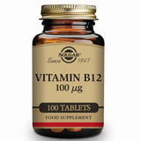 Vitamina B12 100 ?g (Cianocobalamina)-Halal - 100 Comprimidos - Solgar - Halalaya