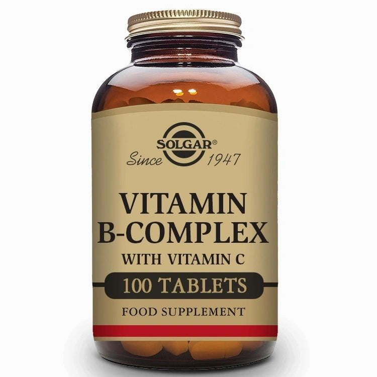 Vitamina B Complex con Vitamina C -halal- 100 Comprimidos - Solgar - Halalaya