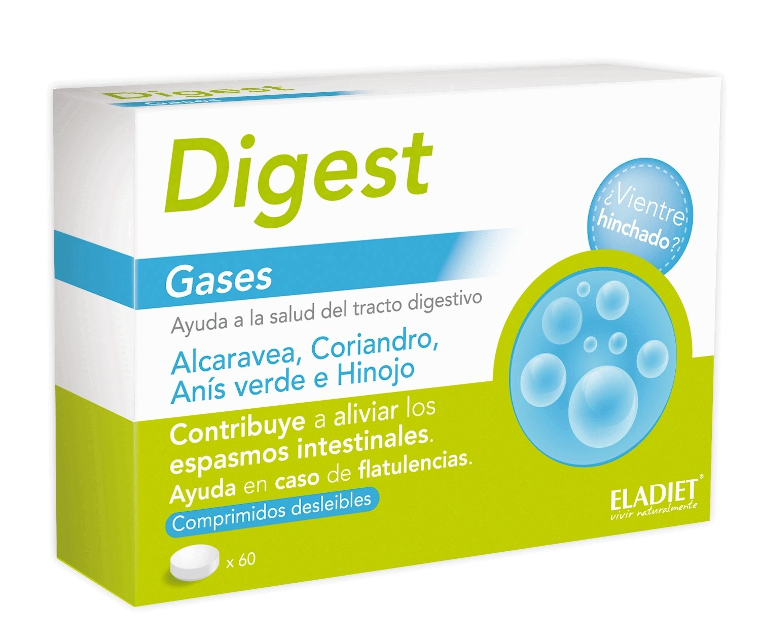 DIGEST GASES 60 COMP. DE ELADIET - Halalaya