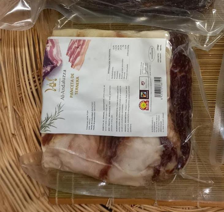PANCETA HALAL DE TERNERA ENTERA (bacon - beicon) 2200kg - Embutidos Halal - Halalaya