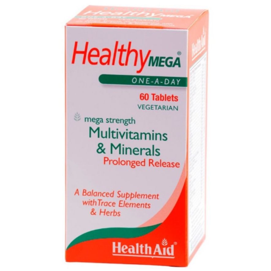 Healthy Mega Multivitaminas y Minerales 60caps Health Aid - Halalaya