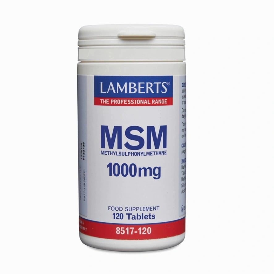 MSM 1.000 mg 120 comprimidos - Lamberts - Halalaya