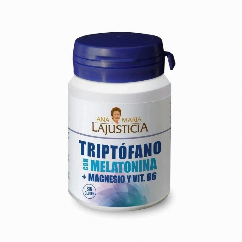 Triptófano Con Melatonina Magnesio Y Vitamina B6 - 60 comp - Ana Maria Lajusticia - Halalaya